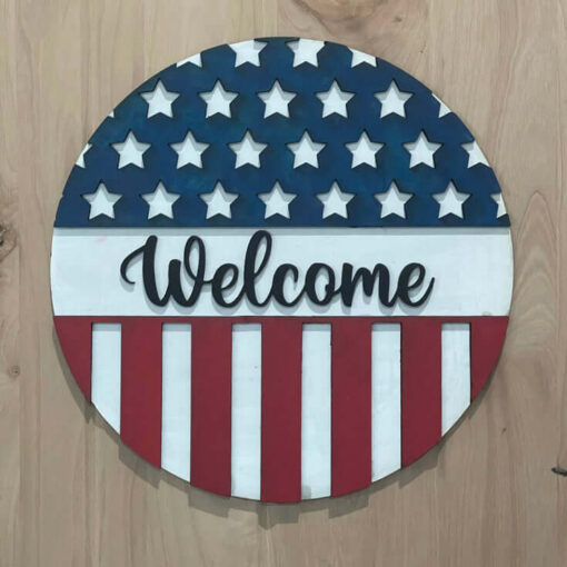 4th of July Door Sign