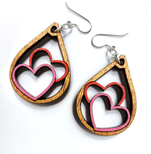 Double Heart Earrings