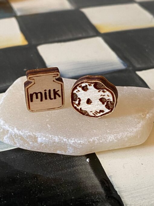 Milk and Cookies Stud Earrings