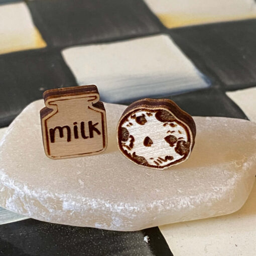 Milk and Cookies Stud Earrings - Image 2