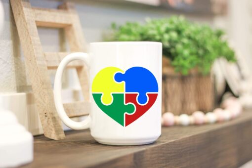 Heart Puzzle Mug