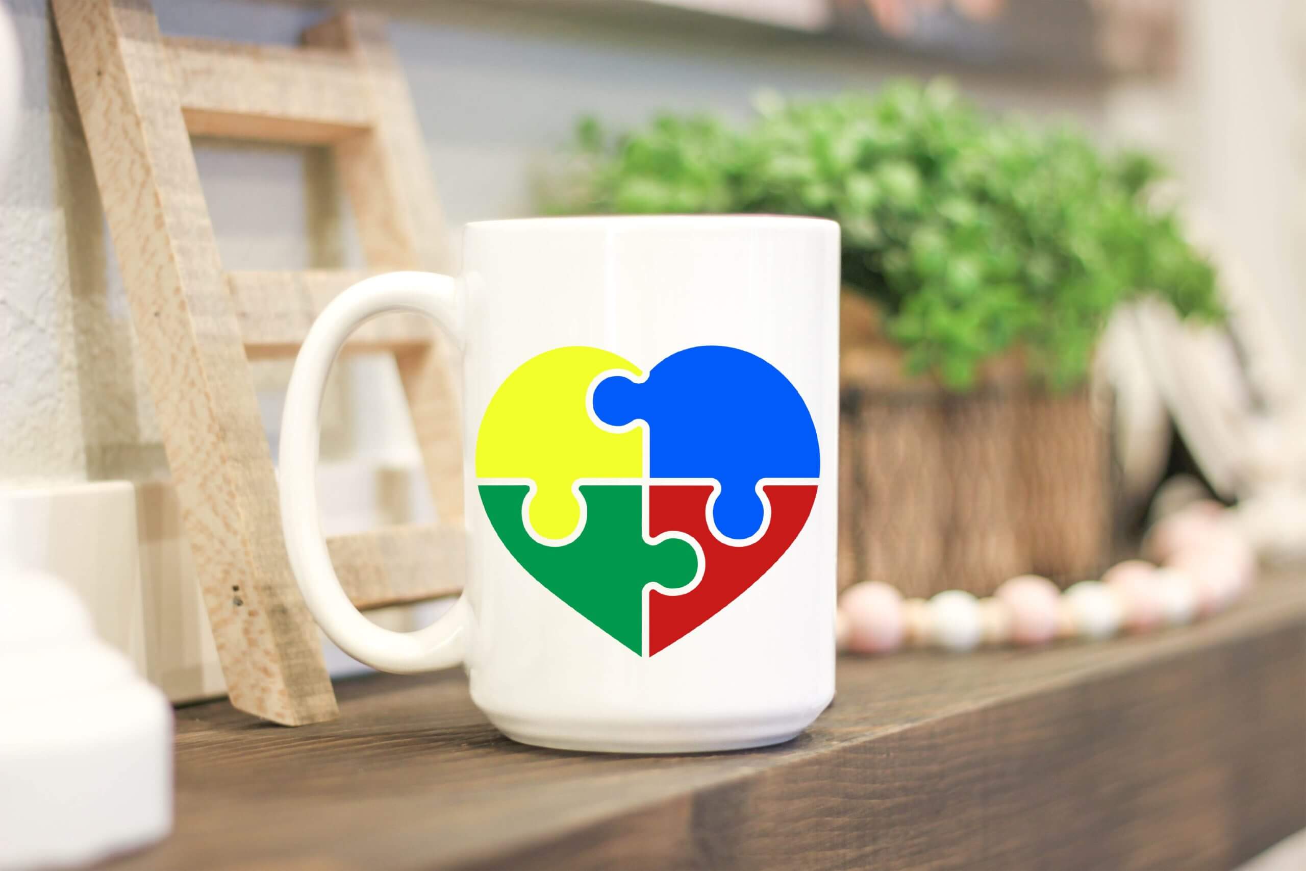 Heart Puzzle Mug – Blue Bonnet Studios