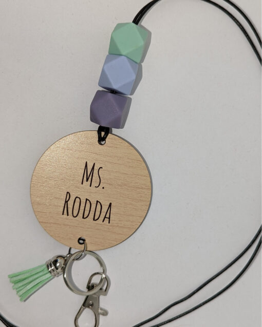 Customizable Beaded Lanyard with Tassels – Perfect Gift Teachers for Keys & ID Badges