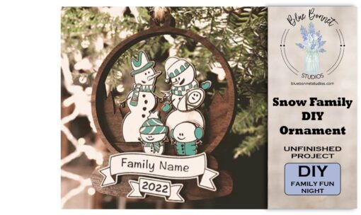 Build a Snowman Family Ornament DIY