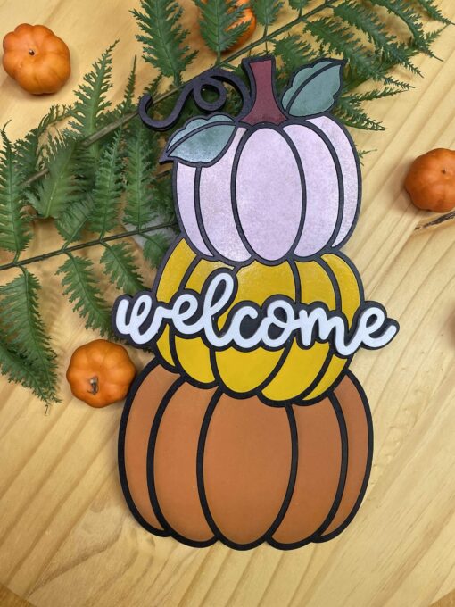 Pumpkin welcome sign