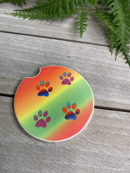 Paw print coasters