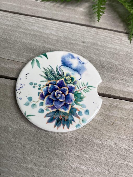 Succulent car coasters