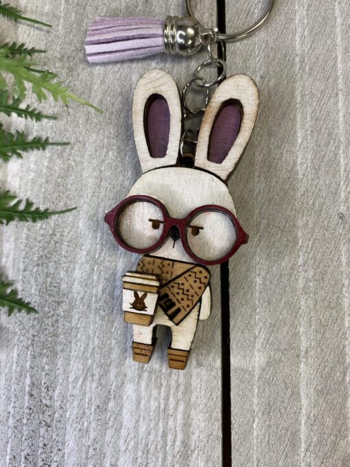 3D bunny keychain