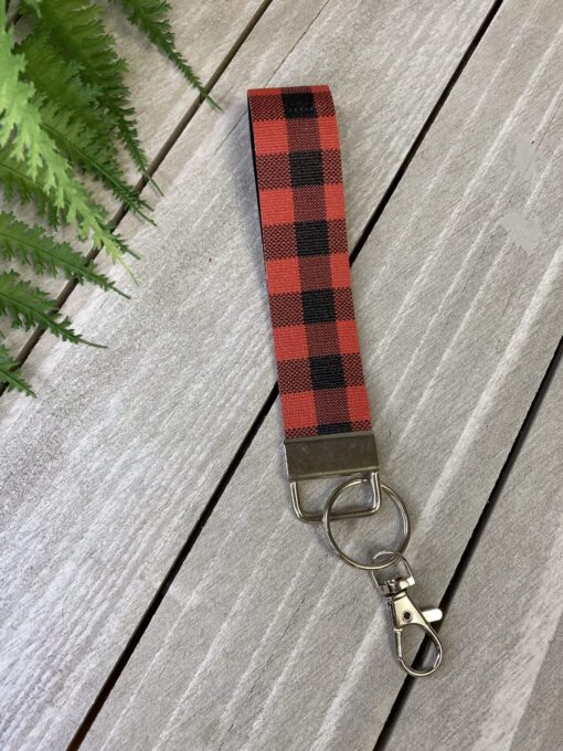 Plaid wristlet