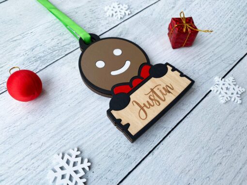 Ginger Bread Christmas Ornament - Personalizable - Image 2