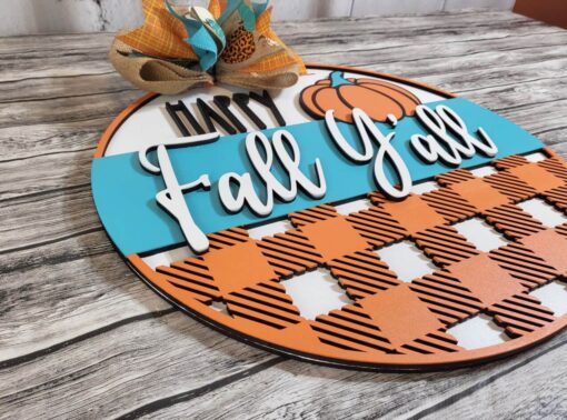 Happy Fall Y'all Front Door Sign - Image 2