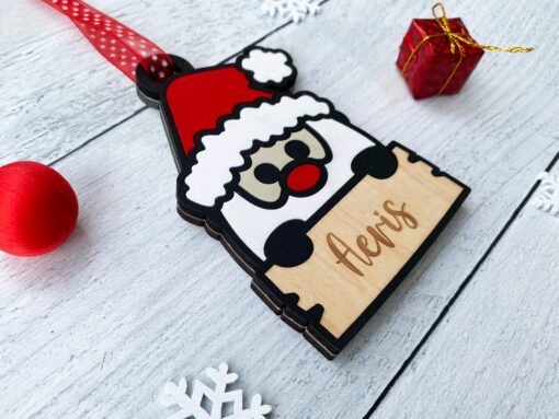 Santa Christmas Ornament - Personalizable - Image 2