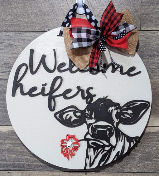 Welcome Heifers Door Sign