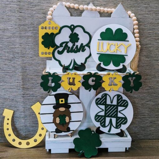 St. Patrick's Day Tiered Tray without tray