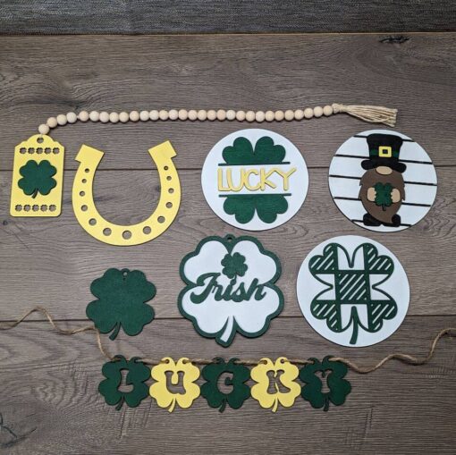 St. Patrick's Day Tiered Tray without tray - Image 2