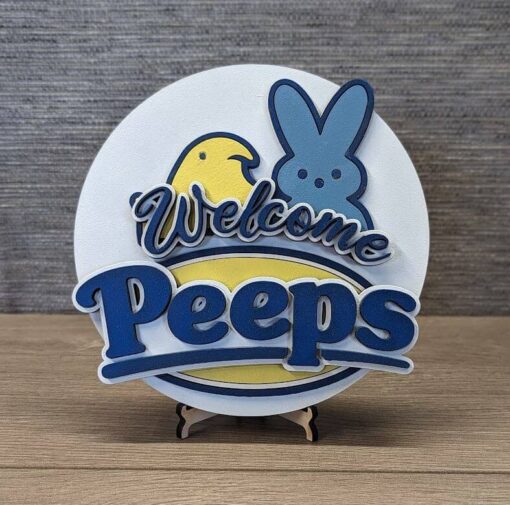 Welcome Peeps sign for Tiered Tray small version - Image 2