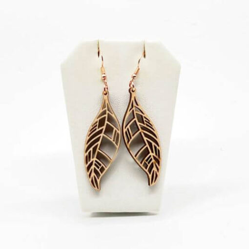 Bohemian Leaf Dangle Earrings - Image 2