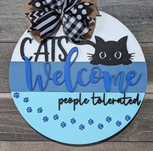 Cats Welcome Door Hanger