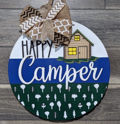 Happy Camper Door Hanger