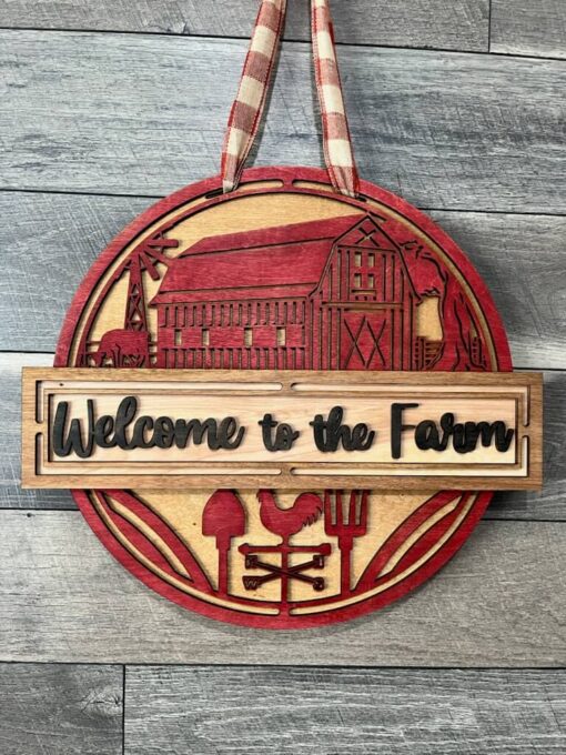 Welcome to the Farm | Barn Door Hanger - Image 2