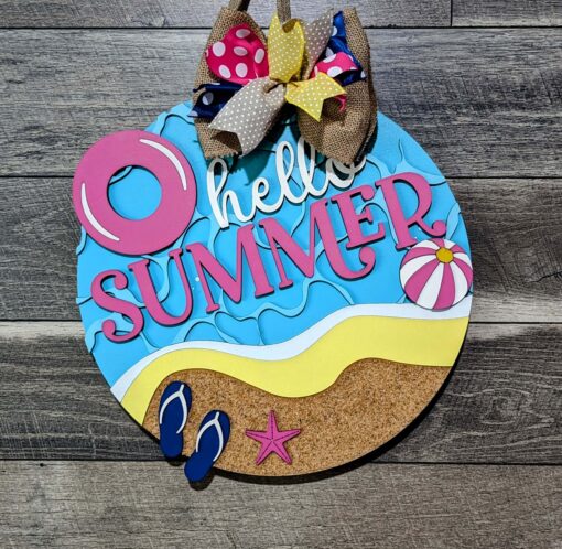 Hello Summer Door Hanger