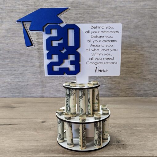 Personalized Graduation Money Cake