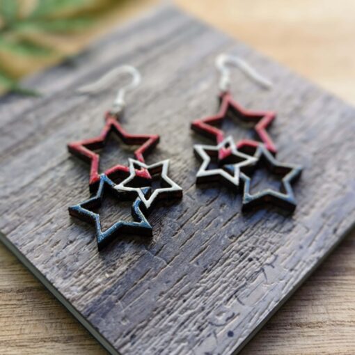 Star Trio 4th of July Earrings