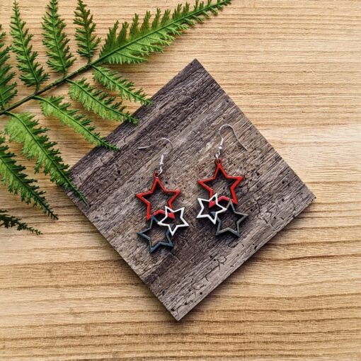 Star Trio 4th of July Earrings - Image 2