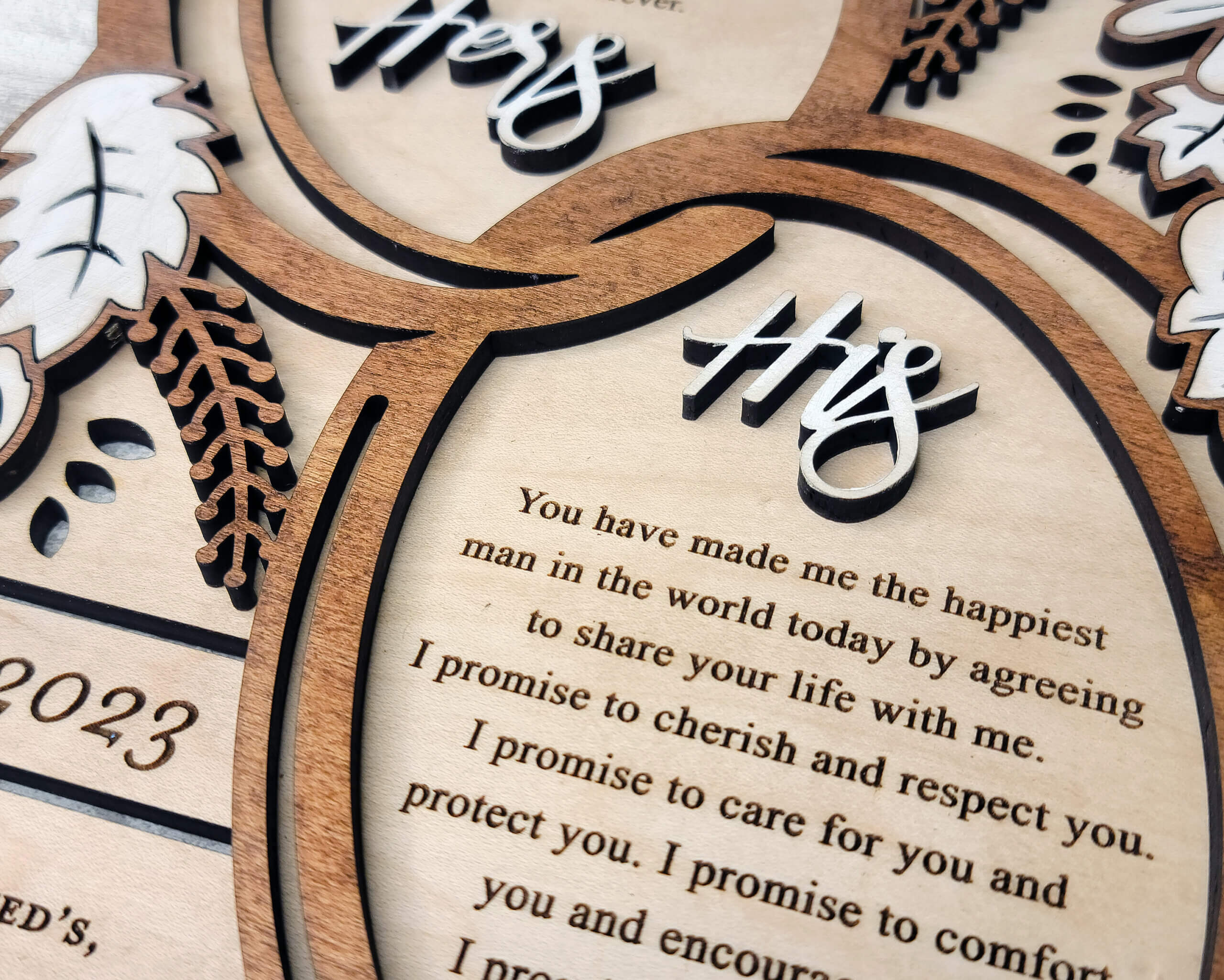 Wedding Vows Display – Blue Bonnet Studios