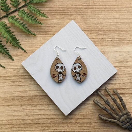 Cute Skeleton Pumpkin Earrings