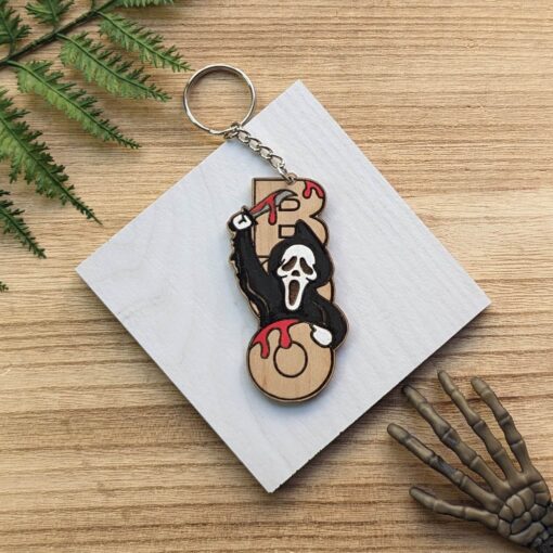 Halloween Scary Ghost Boo Keychain