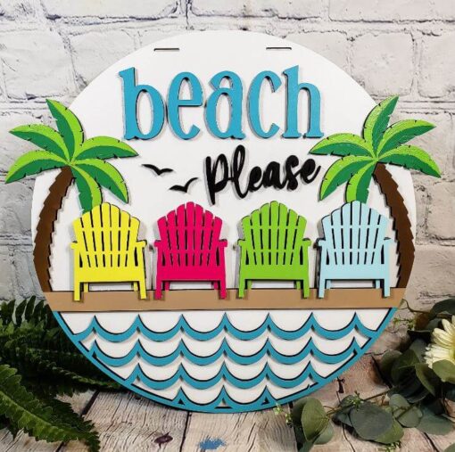 Beach Please Door Sign - Image 2