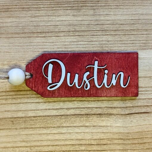 Wood gift tag name, stocking personalized tags, custom Christmas tags, handmade - Image 9