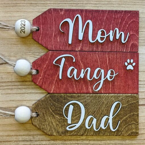 Wood gift tag name, stocking personalized tags, custom Christmas tags, handmade - Image 6