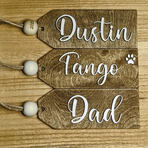 Wood gift tag name, stocking personalized tags, custom Christmas tags, handmade - Image 11