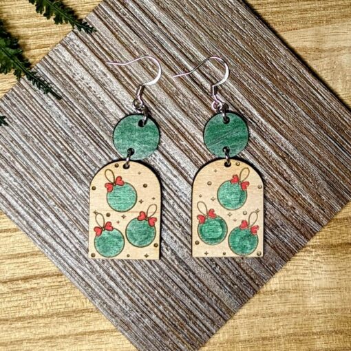 Christmas Ornament Drop Earrings - Image 2