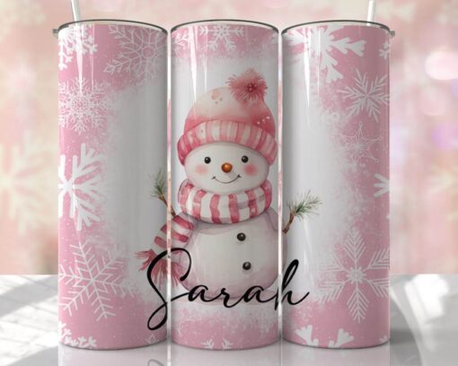 Personalized Snow person tumbler