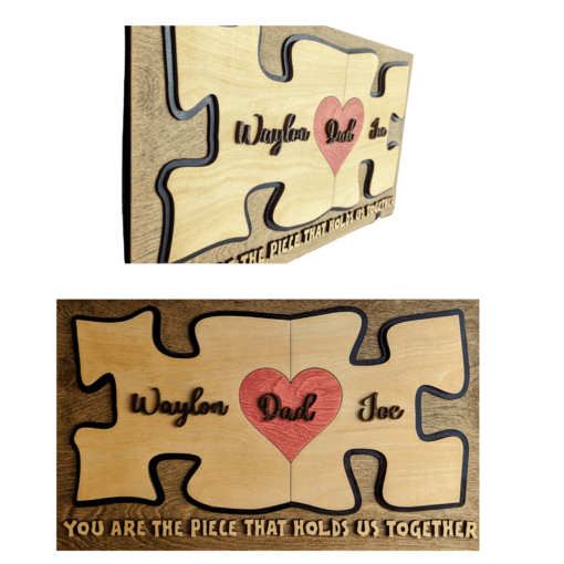 Personalized Unity Puzzle Pieces Sign: A Heartfelt Home Decor Symbolizing Love and Togetherness - Image 2