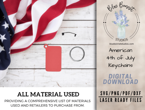 Celebrate Independence Day with 17 All-American Keychain Designs: Download the Ultimate 4th of July Cut File! - Image 2