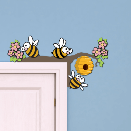 Buzzing with Charm: Transform Your Door Corner with Busy Bees and Blossoms