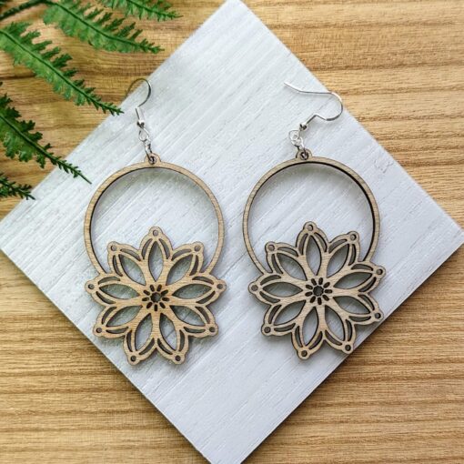 Exquisite Mandala Style Drop Earrings