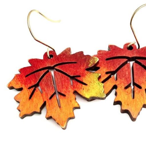 Fall in Love with Nature: Exquisite Maple Leaf Vein Cutout Earrings