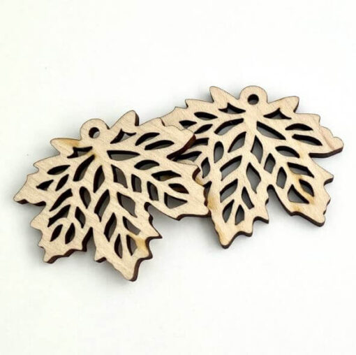 Fall-Inspired Maple Leaf Cutout Earrings - Image 2