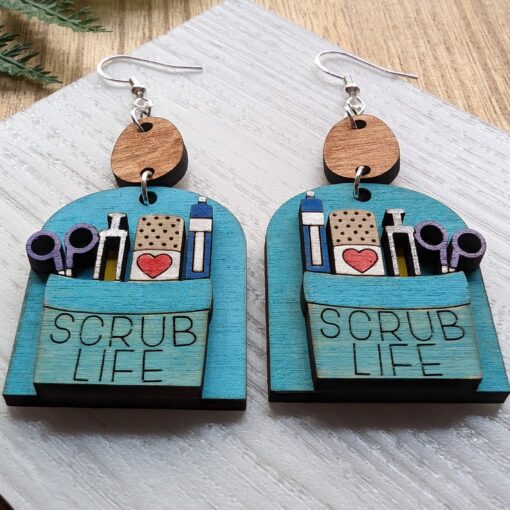 DIY Medical-Themed Earrings Kit | Handcrafted 3D Scrub Life Jewelry for Healthcare Professionals - Image 3