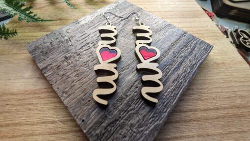 Show Your Love with Heart-Shaped MOM Dangle Earrings - Perfect Gift for Moms! - Image 7