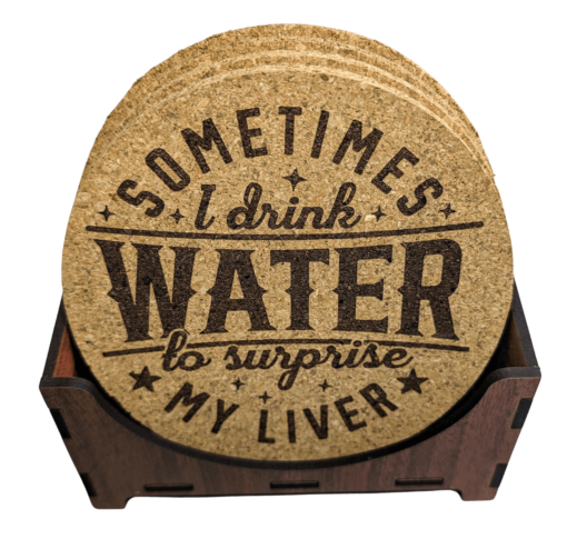 Enhance Your Home Décor with Laser Engraved Cork Coaster Set - Stylish, Practical, and Organized | Household - Image 2