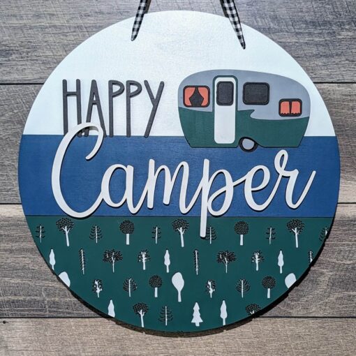 Happy Camper Door Hanger RV