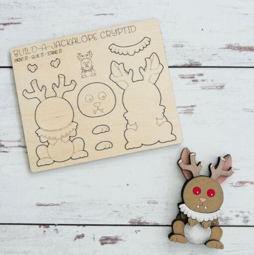 Build a Jackalope Cryptid Pop-Out Card