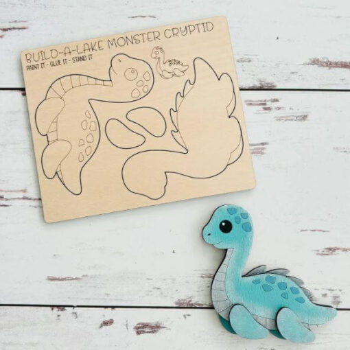 Build a Lake Monster Cryptid Pop-Out Card