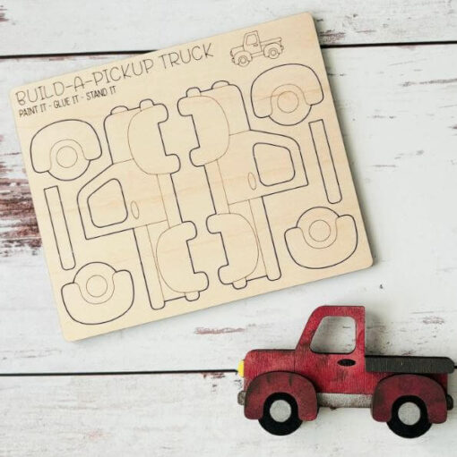 Build a Pickup Truck Pop-Out Card